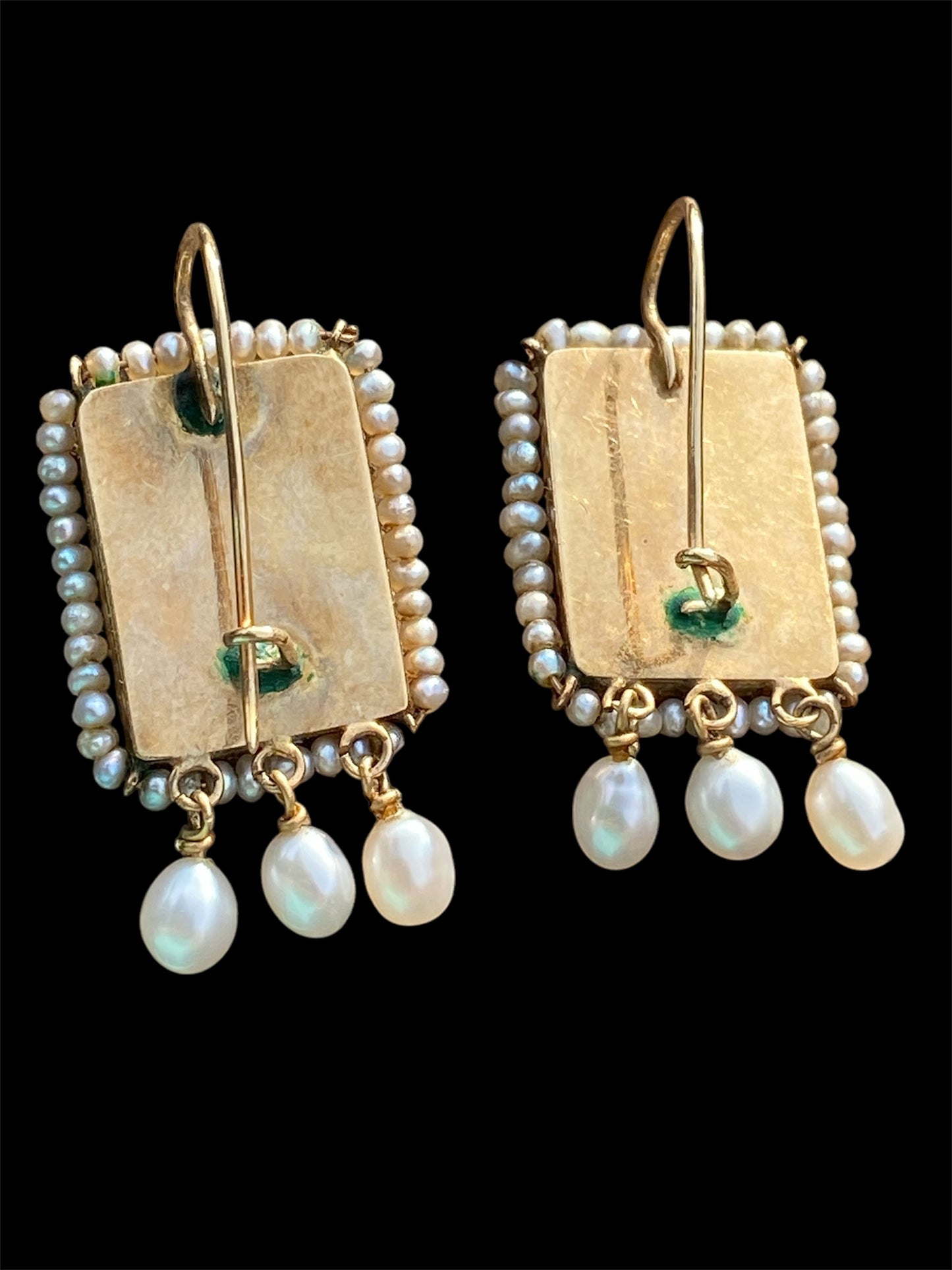 Vintage 14K Gold Opal and Pearl Earrings sold