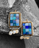 Vintage 14K Gold Opal and Pearl Earrings