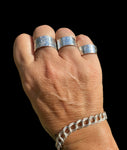 Handmade Heart Textured Wide Band Ring