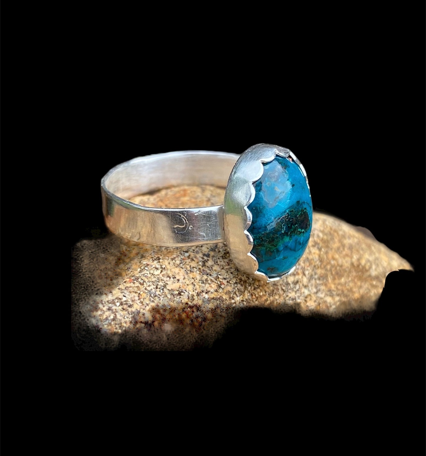 Handmade Shattuckite Sterling Silver Ring