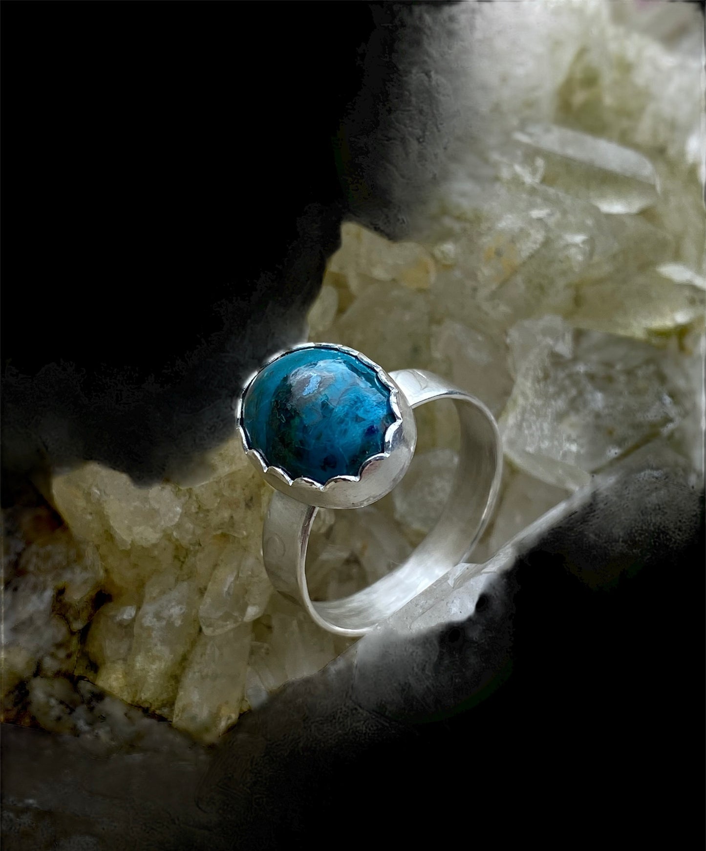 Handmade Shattuckite Sterling Silver Ring