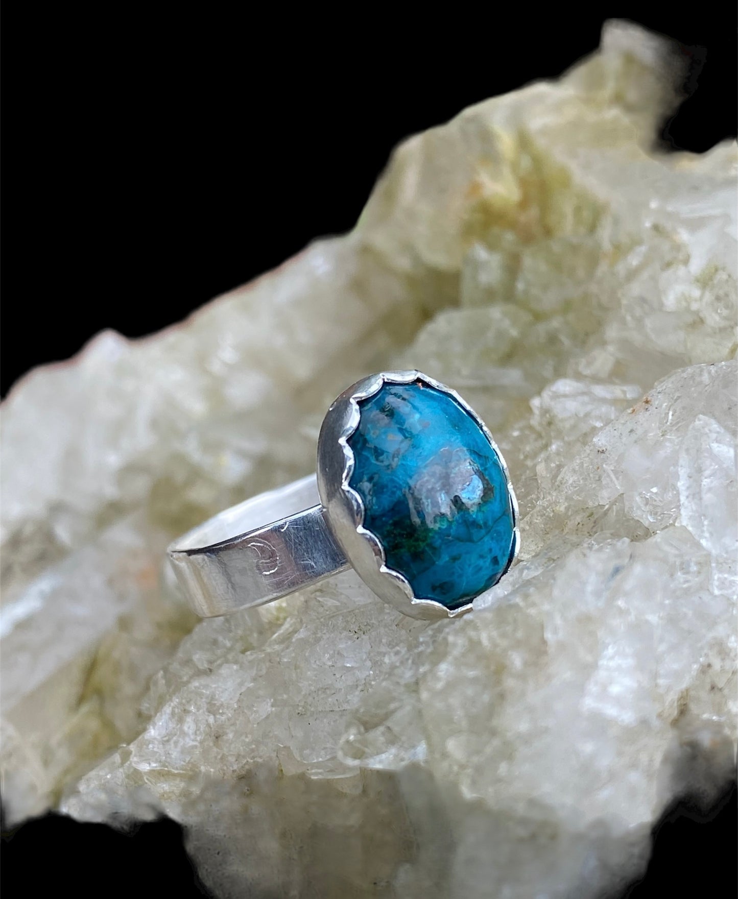 Handmade Shattuckite Sterling Silver Ring