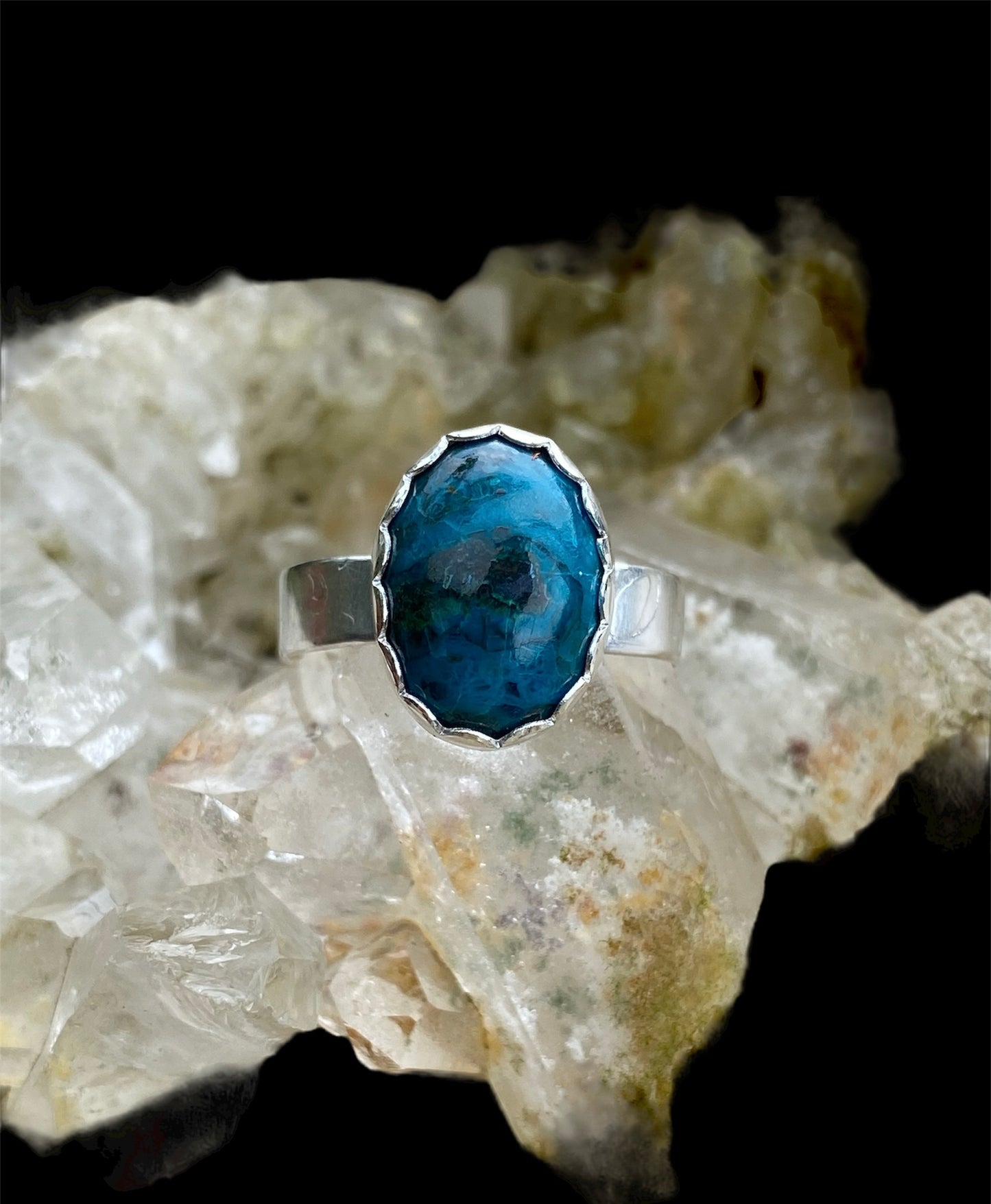 Handmade Shattuckite Sterling Silver Ring