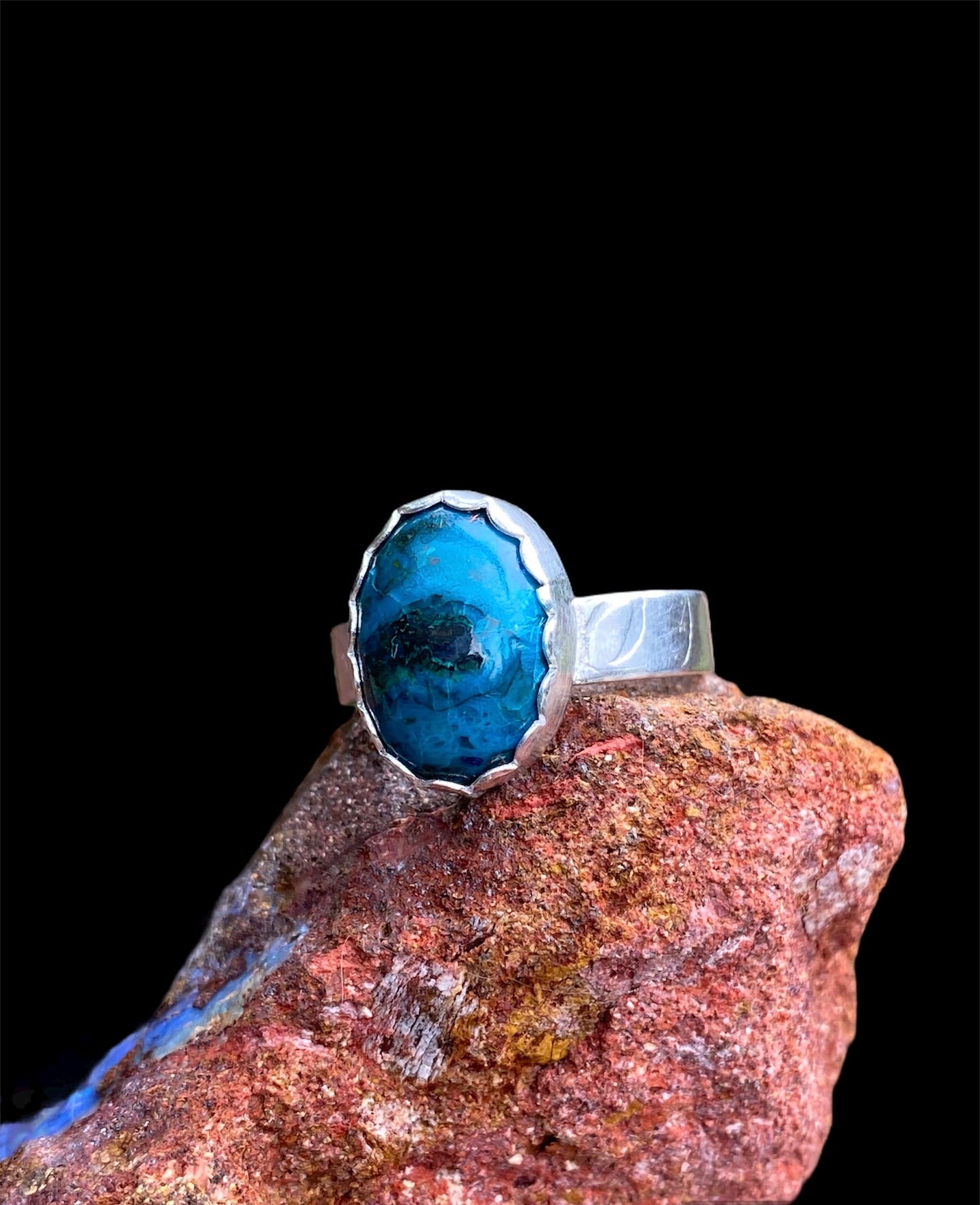 Handmade Shattuckite Sterling Silver Ring