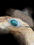 Handmade Emerald Tension Cuff Bracelet