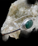 Handmade Emerald Tension Cuff Bracelet