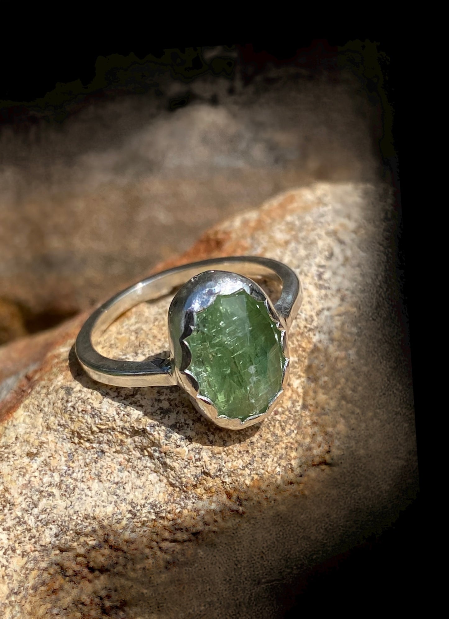 Handmade Mint Green Kyanite Ring sold