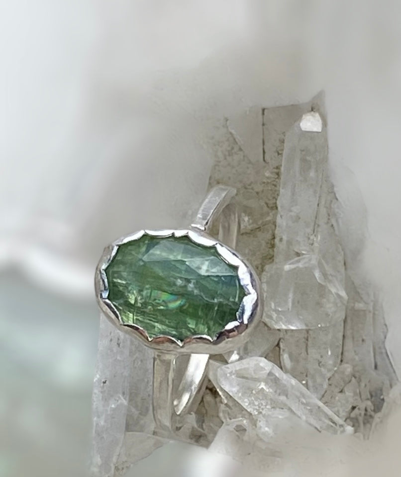 Handmade Mint Green Kyanite Ring sold