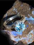Brilliant Cut Blue Topaz Ring