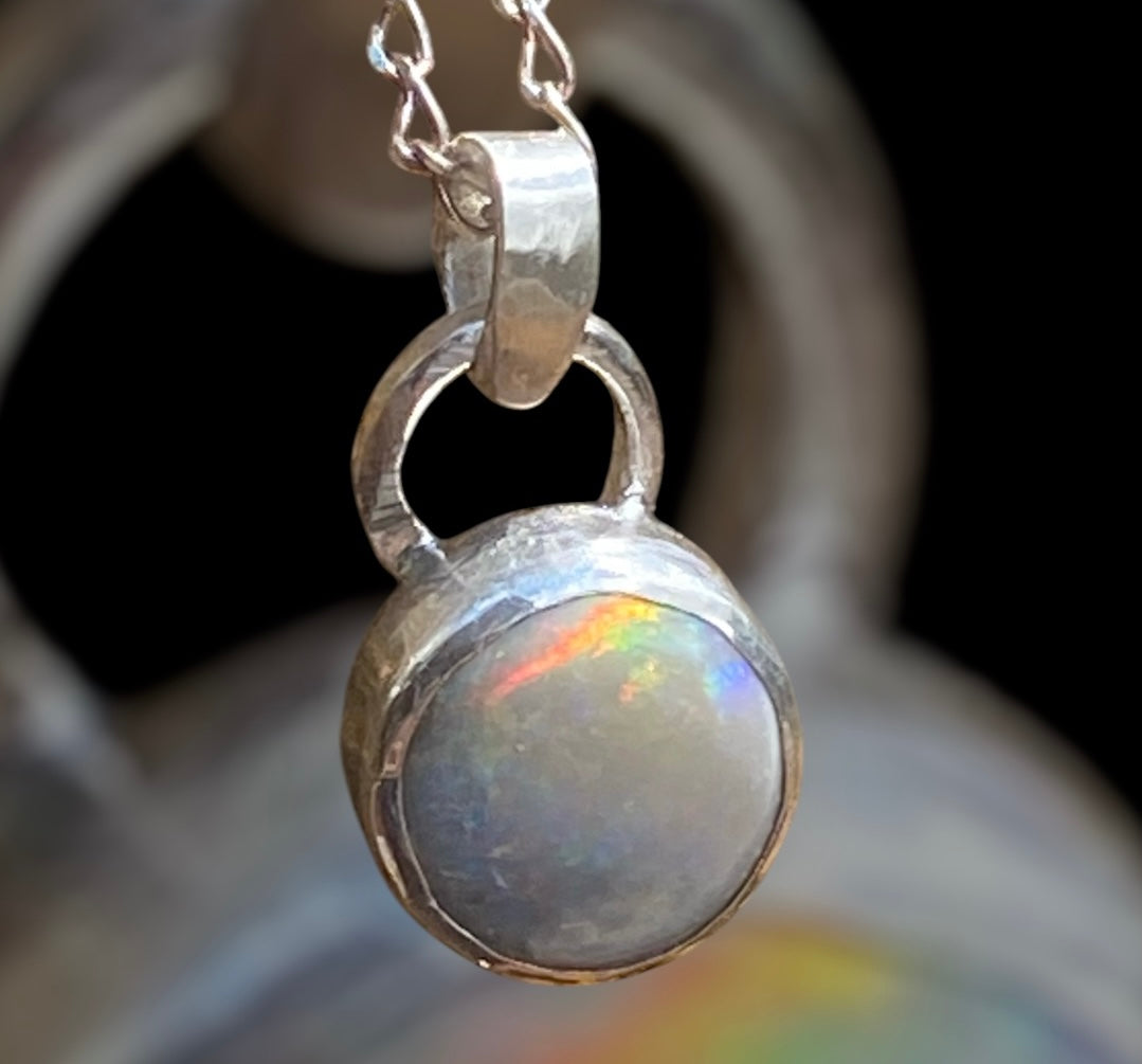 Stunning Mintabie Opal Pendant sold