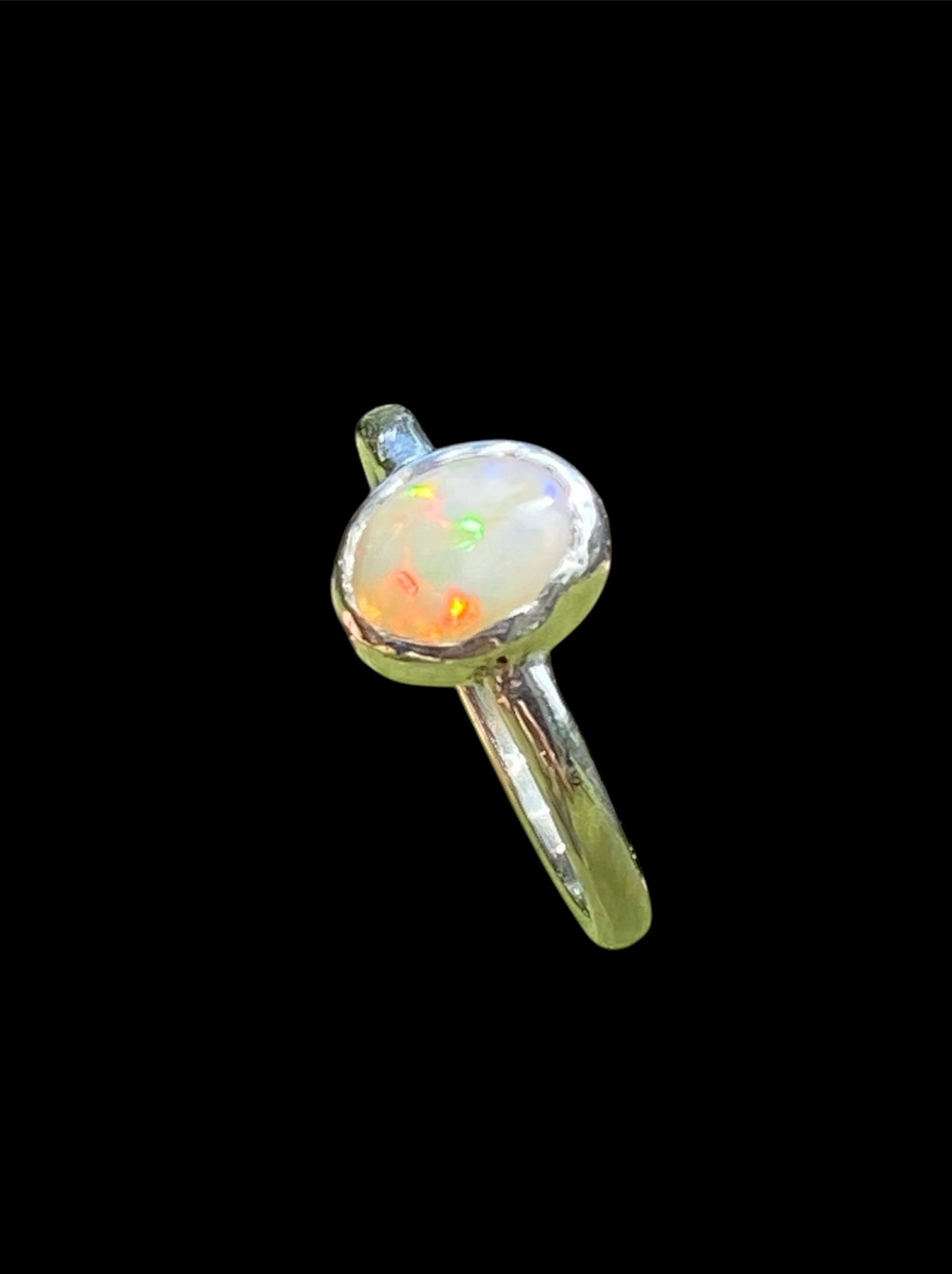 Mintabie White Opal Ring sold