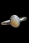 Mintabie White Opal Ring