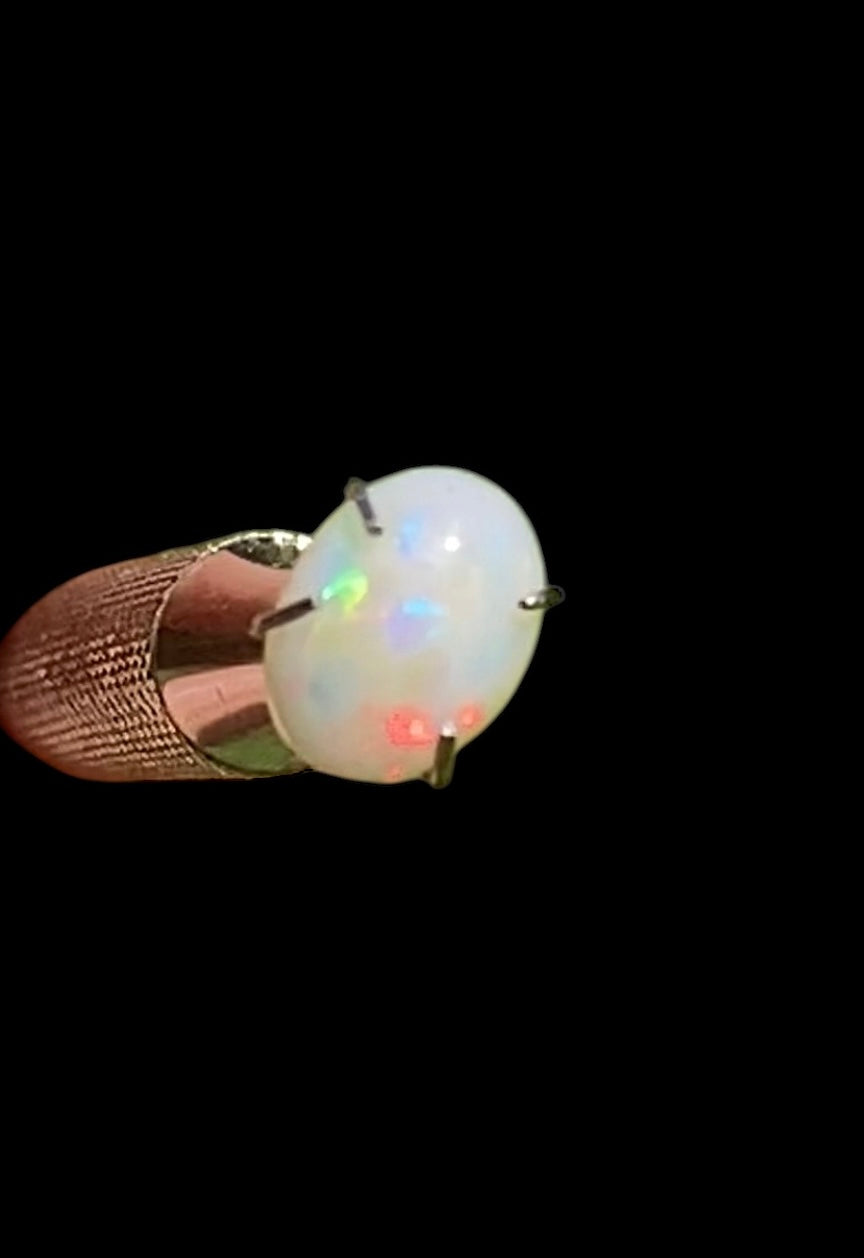 Mintabie White Opal Ring sold