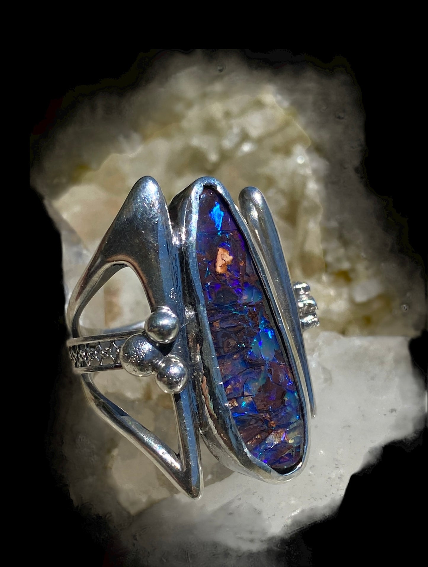Handmade Adjustable Opal Ring sold