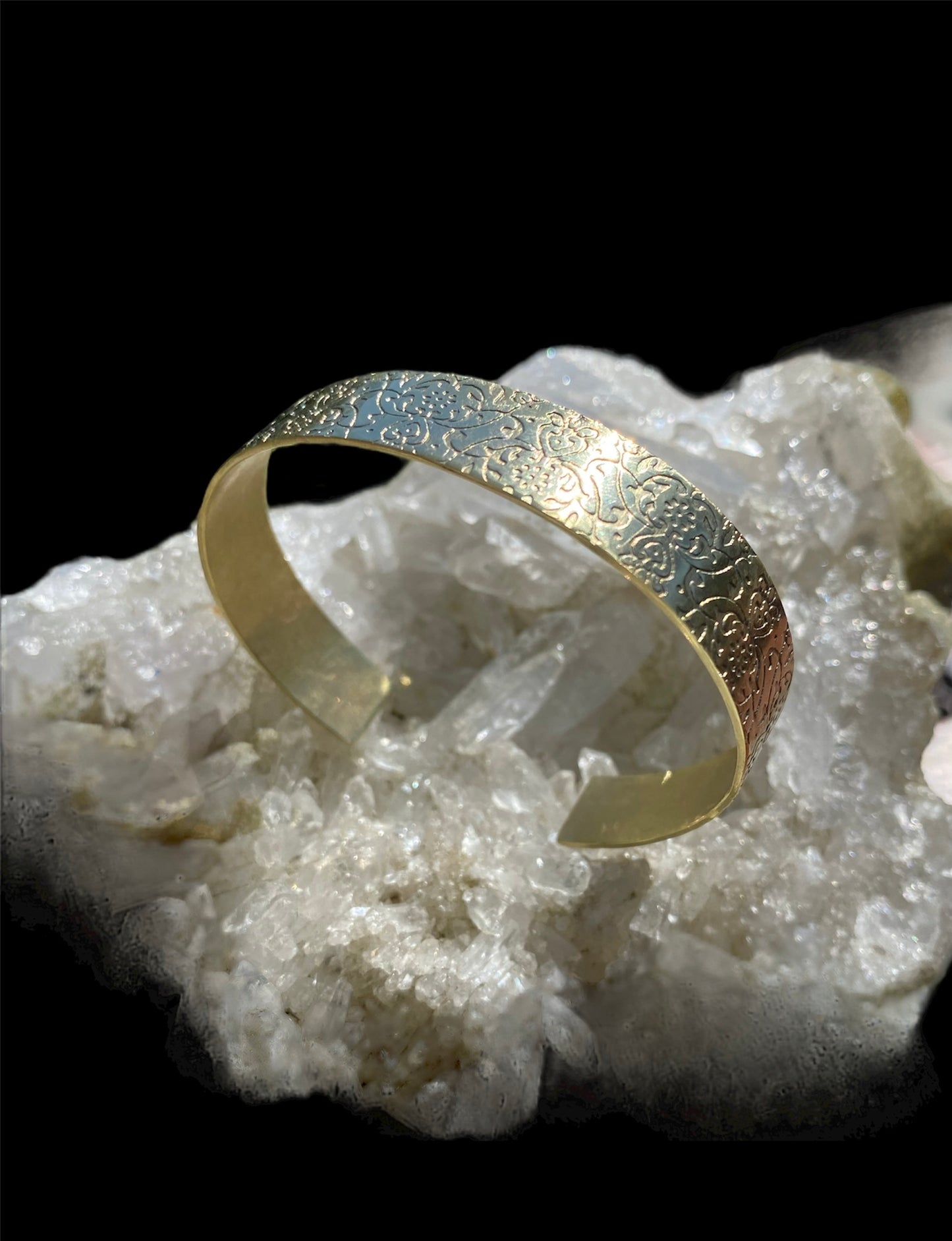 Hand Fabricated Textured Brass Cuff