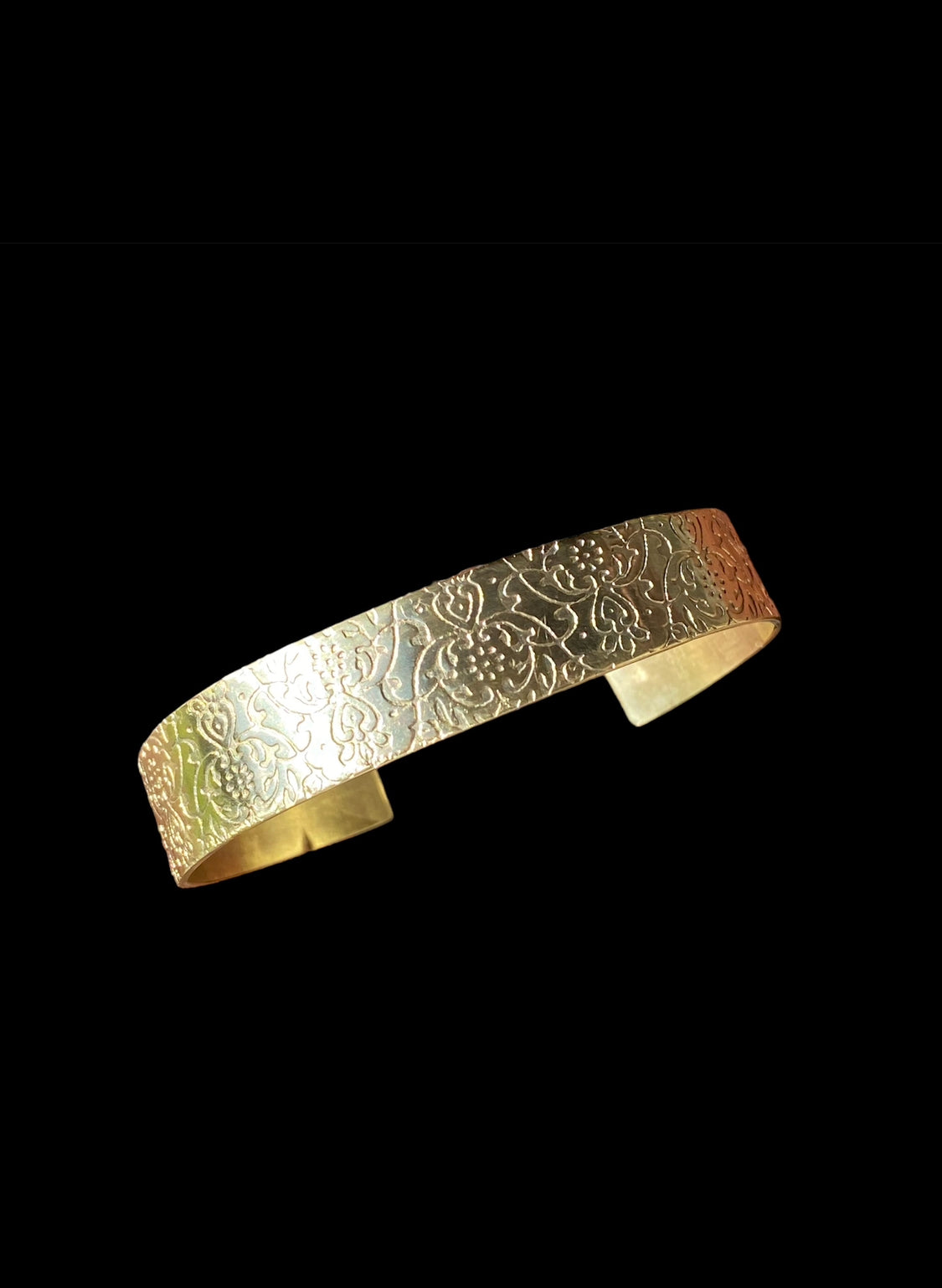 Hand Fabricated Textured Brass Cuff