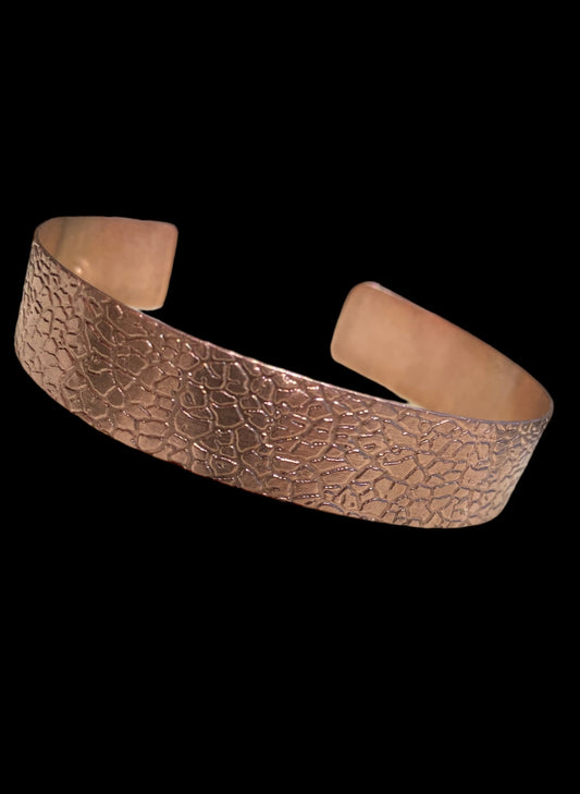Handmade Textured Copper Cuff sold