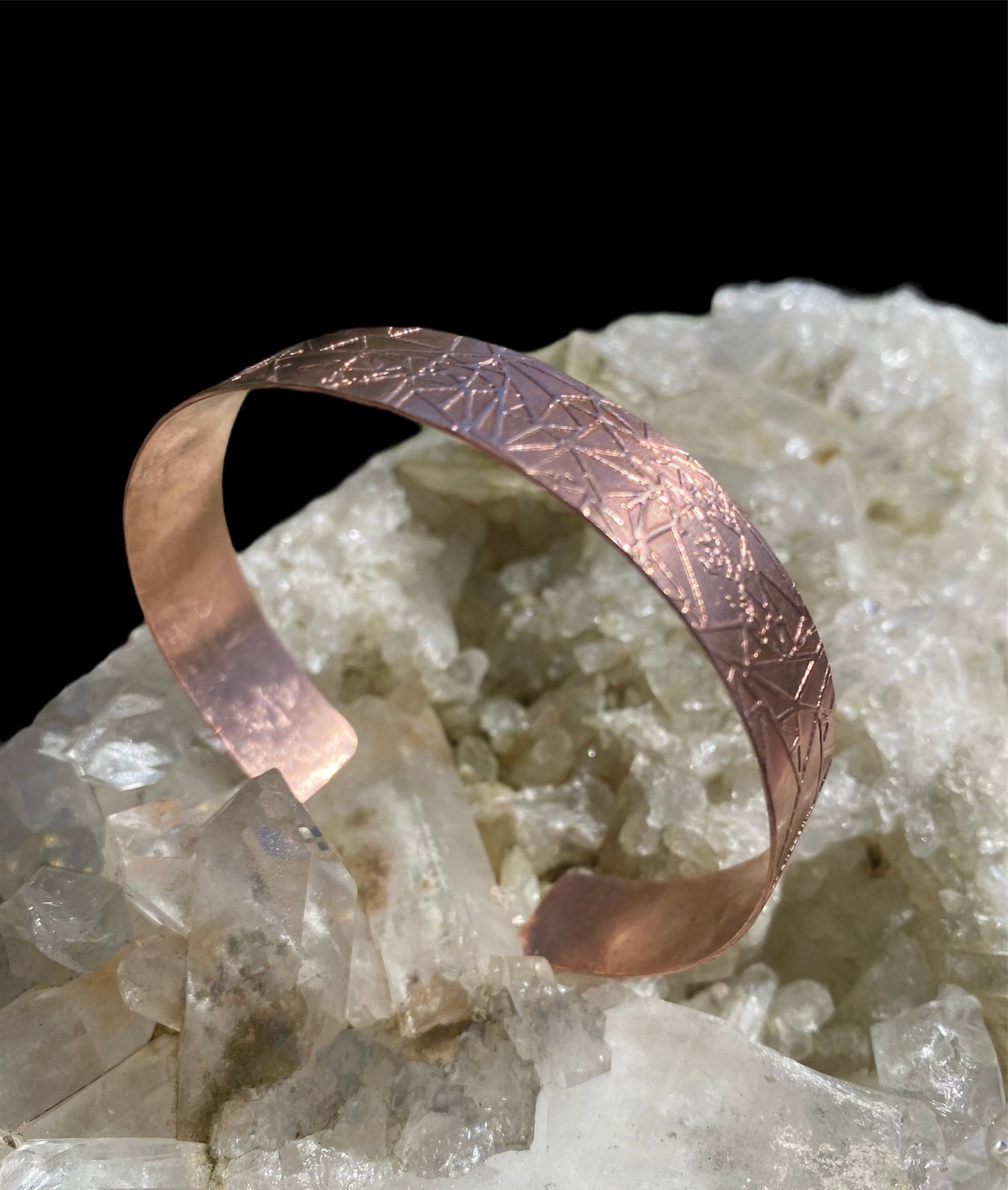Handmade Textured Copper Cuff sold