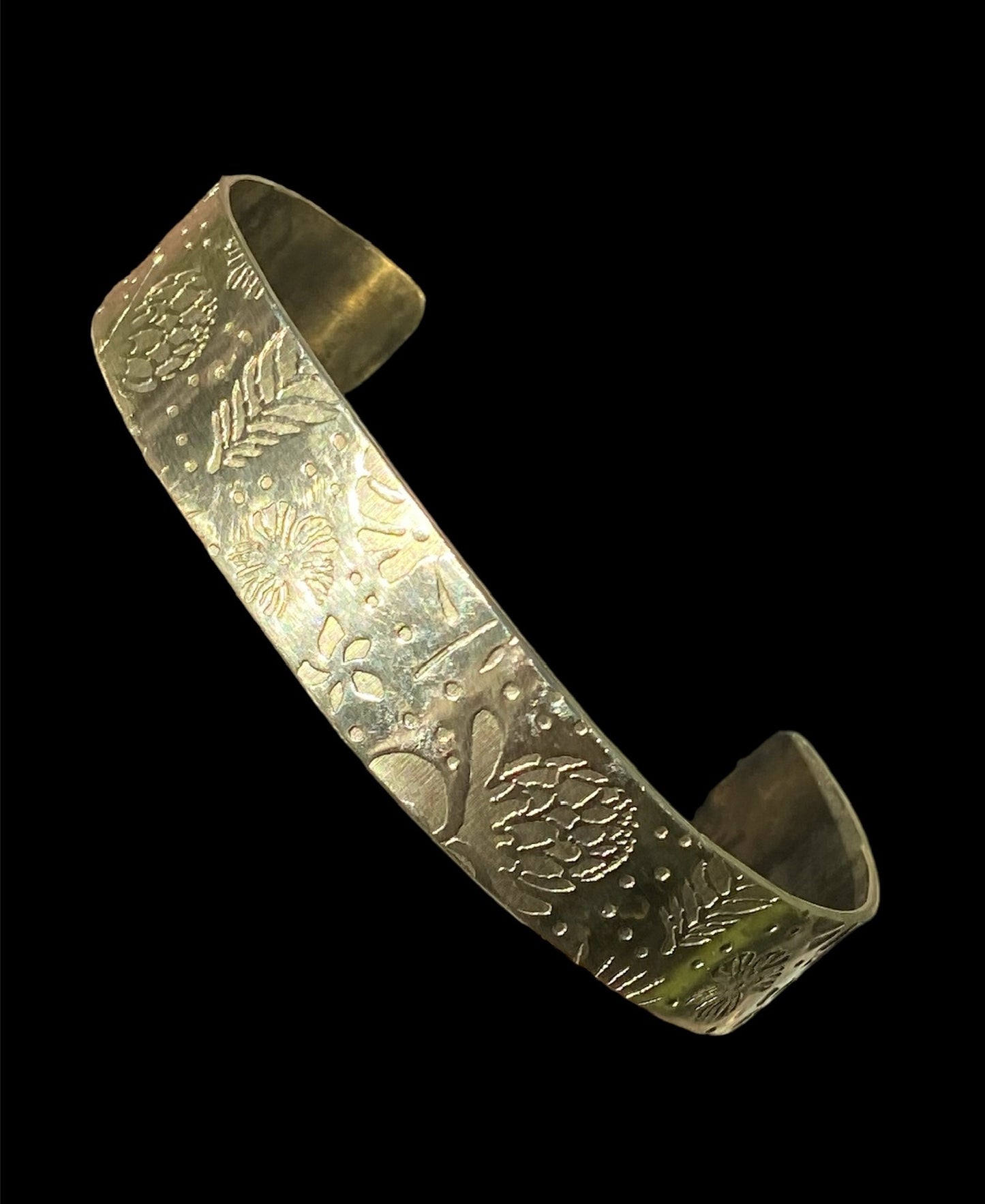 Hand Fabricated Textured Brass Cuff