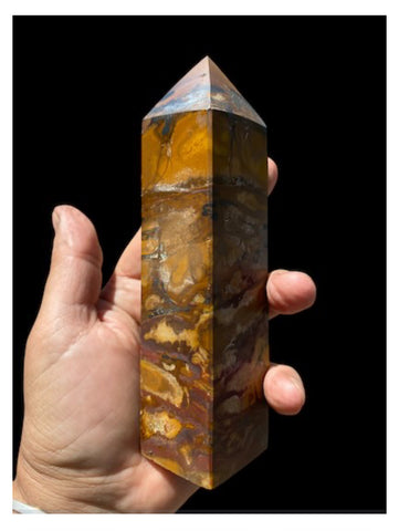 Natural Nellite Gemstone Tower Obelisk