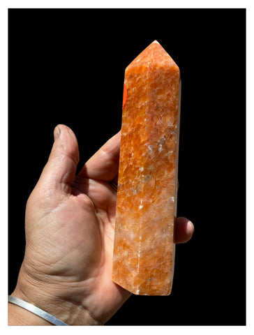 Natural Sunstone Gemstone Tower Obelisk