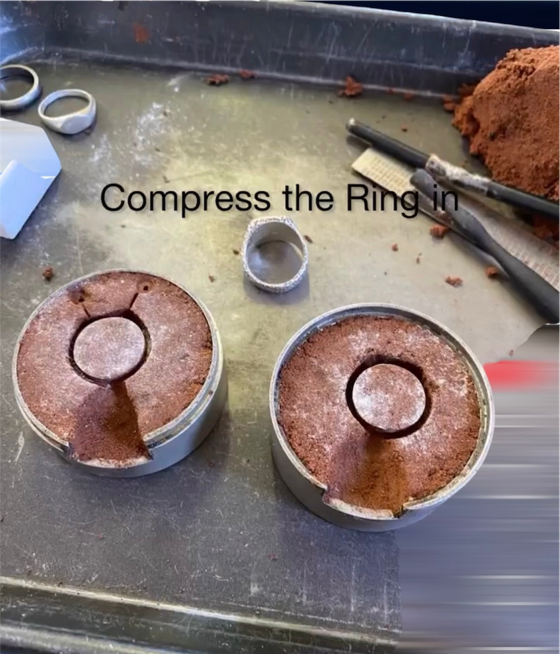 Five Sapphire Cast Silver Signet Ring Size 9