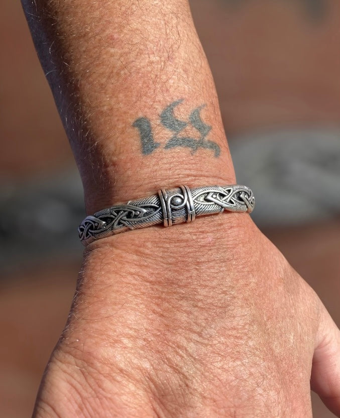 Stainless Steel Fenrir Norse Cuff Bracelet