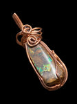 Handcrafted Copper Wrapped Qld Boulder Opal Pendants