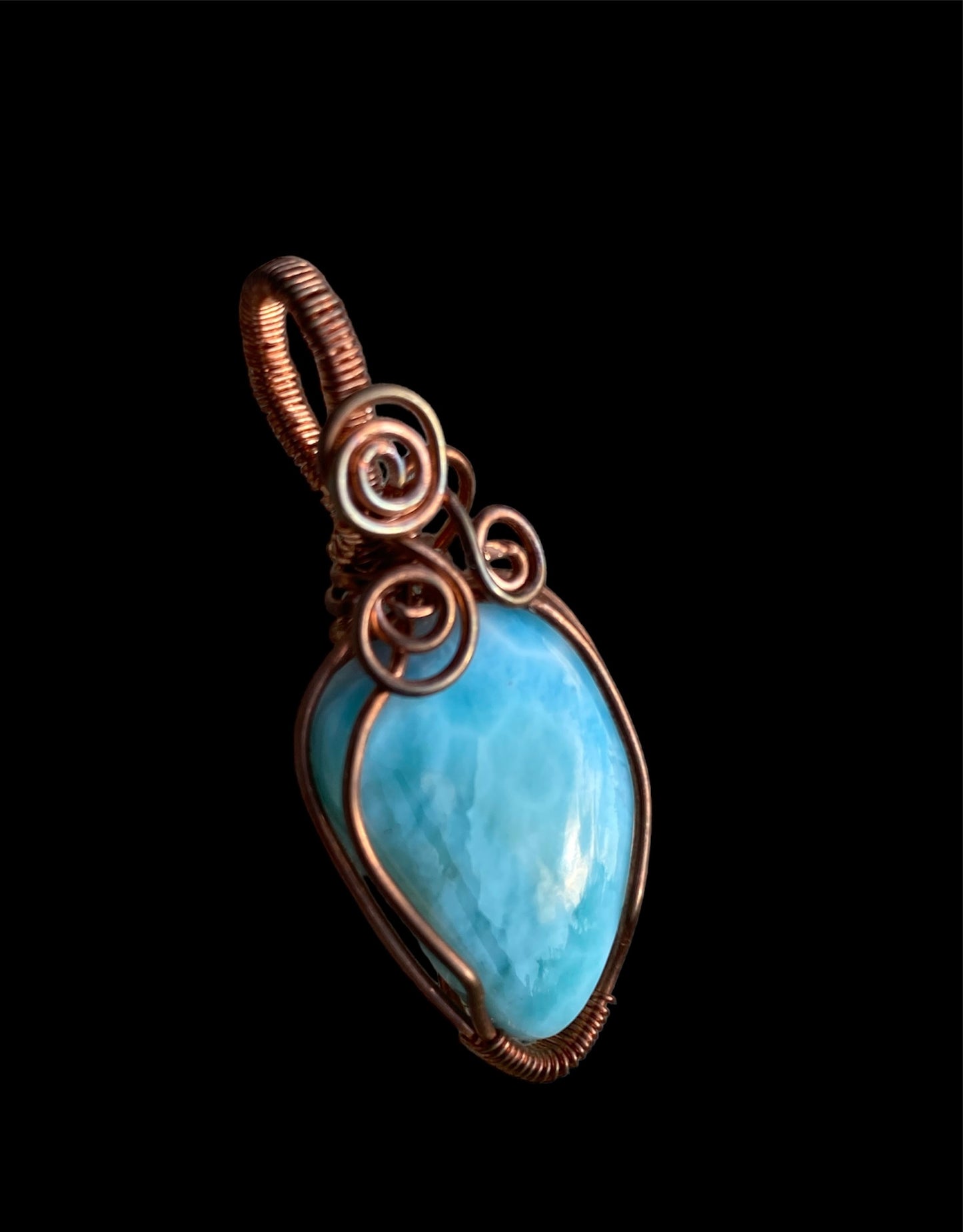 Copper Wire Wrapped Gemstone Pendants