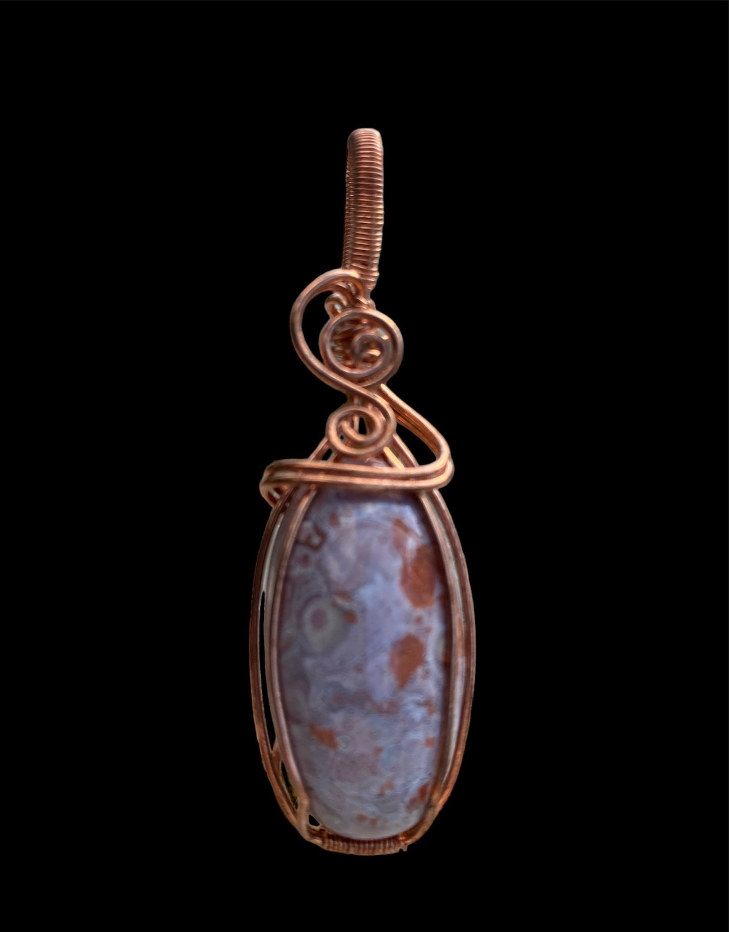 Copper Wire Wrapped Gemstone Pendants