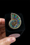 Handmade Sterling Silver Ammonite Inlay Ring