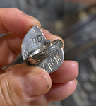 Handmade Sterling Silver Ammonite Inlay Ring