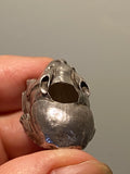 Rare Antique 800 Silver Figural Rabbit Holding Corn Hat/Lapel Clip German c1890