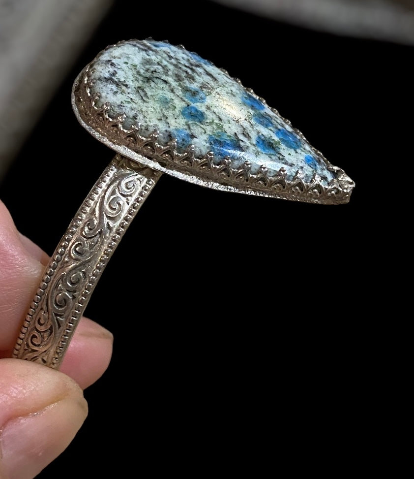 Handmade Sterling Silver K2 Jasper Cuff Bracelet