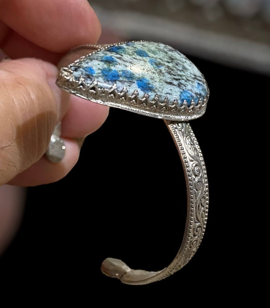 Handmade Sterling Silver K2 Jasper Cuff Bracelet