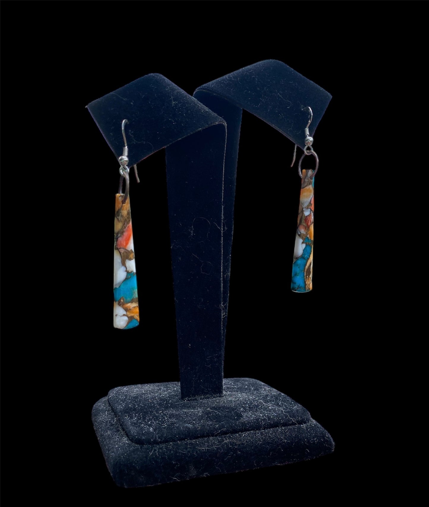 Turquoise, Opal & Spiny Oyster Earrings