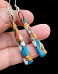 Turquoise, Opal & Spiny Oyster Earrings
