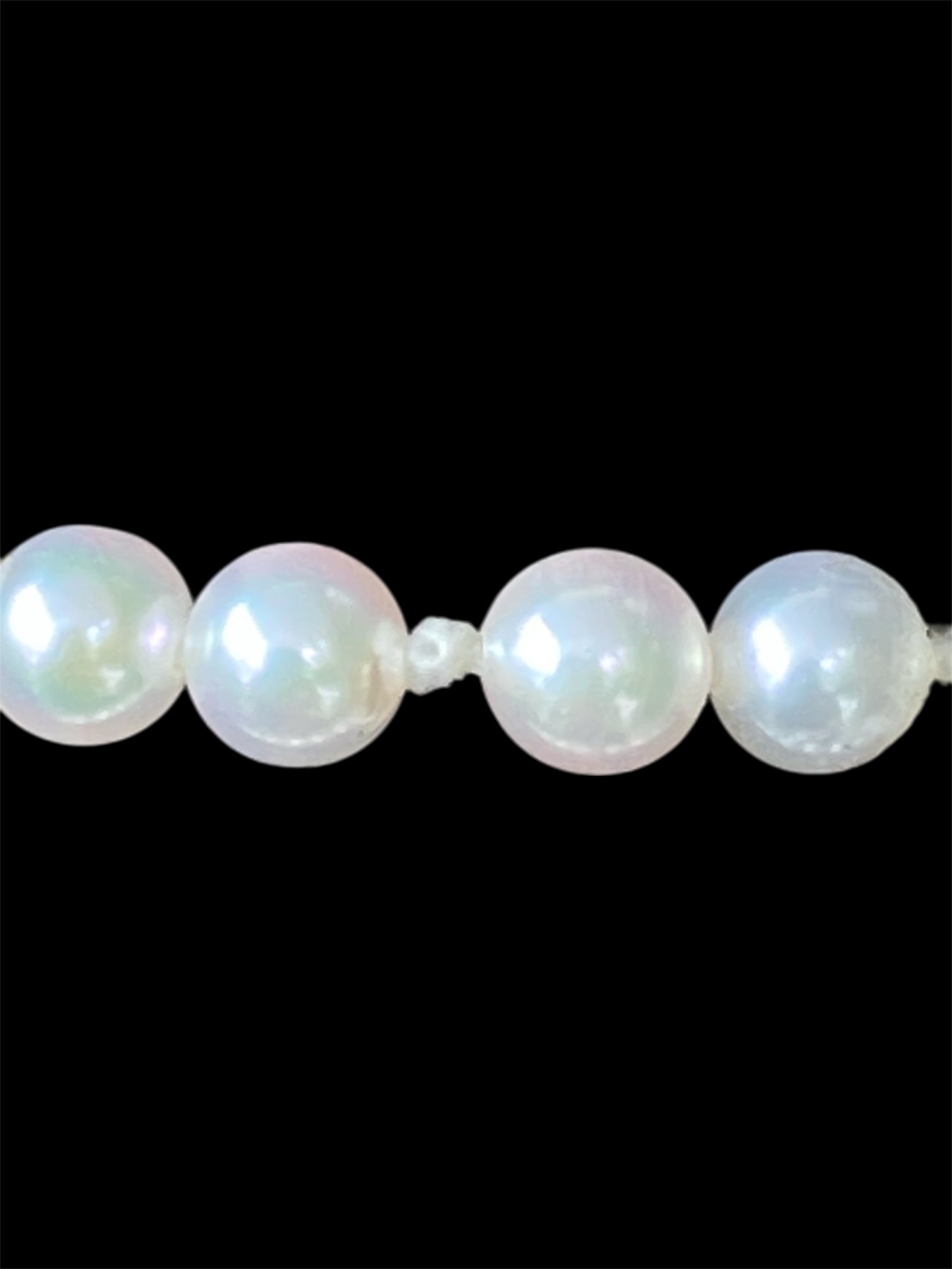 Vintage Seed Pearl Choker Necklace Sterling Silver Clasp