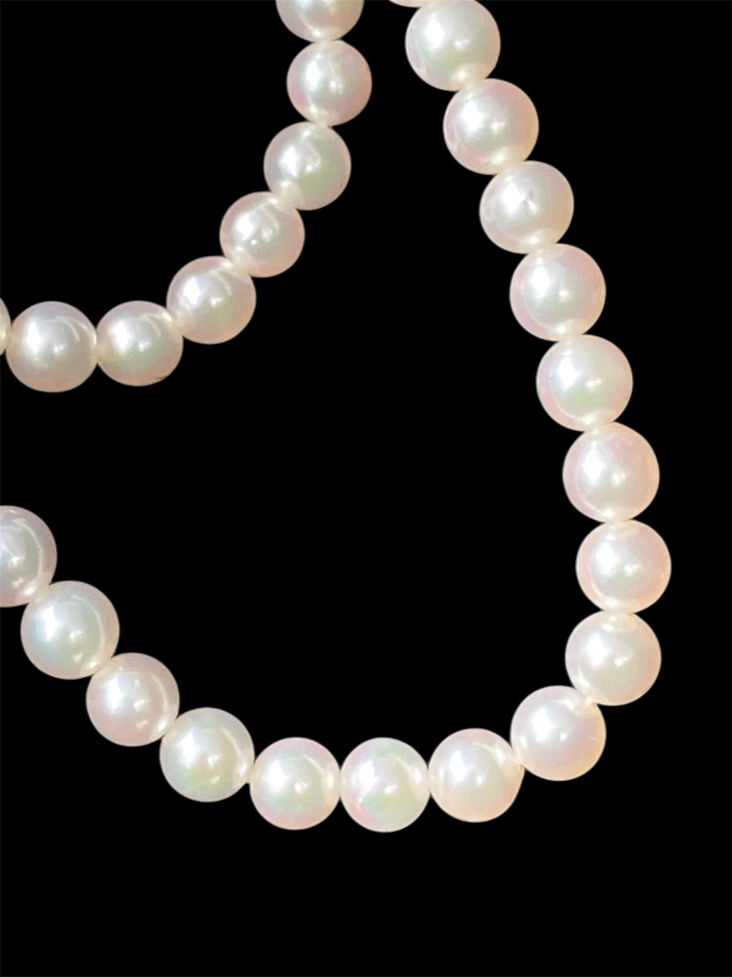Vintage Seed Pearl Choker Necklace Sterling Silver Clasp