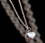 Sterling Silver Mini Puffy Heart Pendant