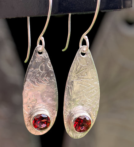 Handmade Rhodolite Garnet Earrings Custom Order