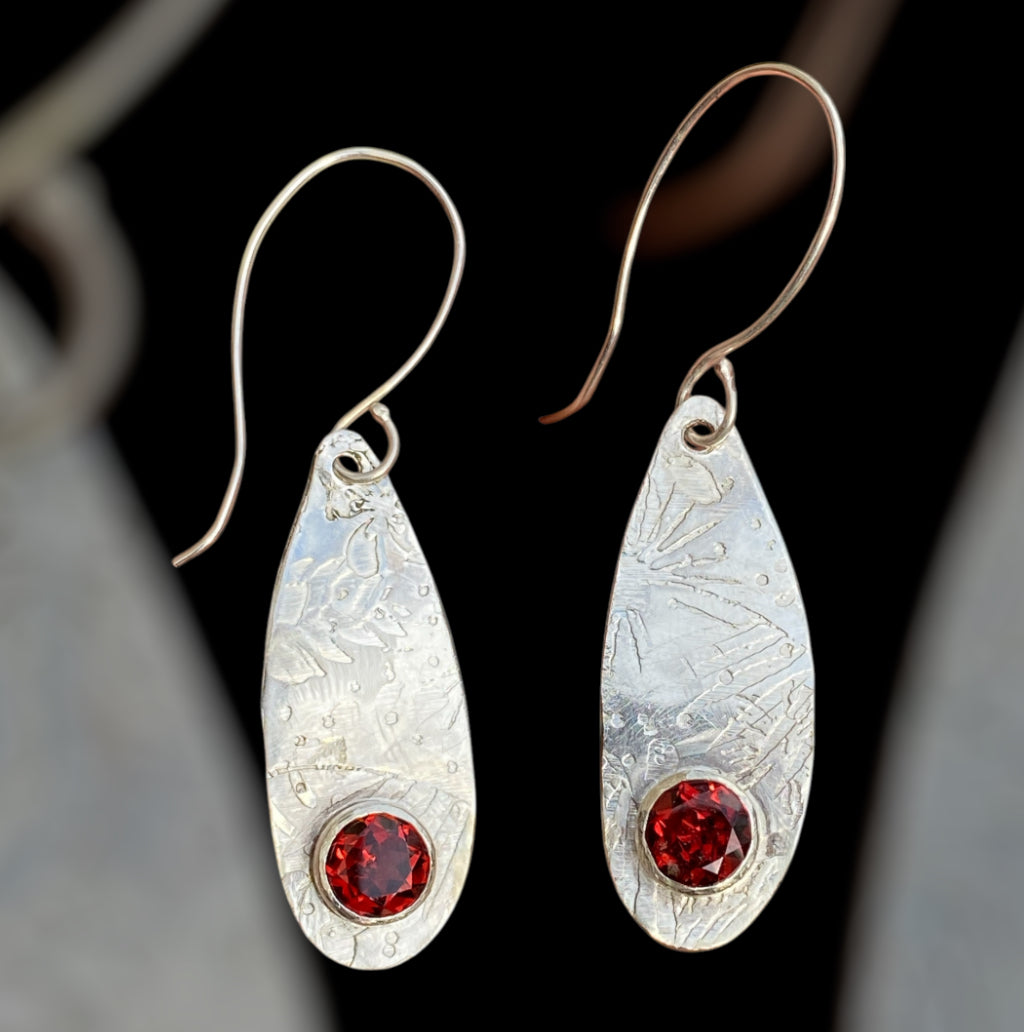 Handmade Rhodolite Garnet Earrings Custom Order sold