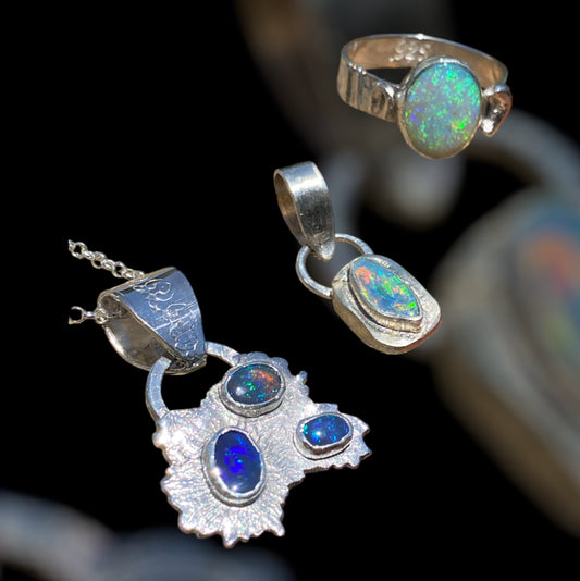 Australian Opal Custom Made Pendants & Rings sold