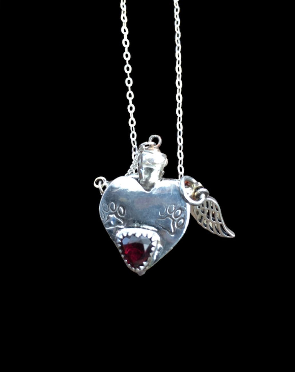 Heart Shaped Sterling Silver Pet Keepsake.