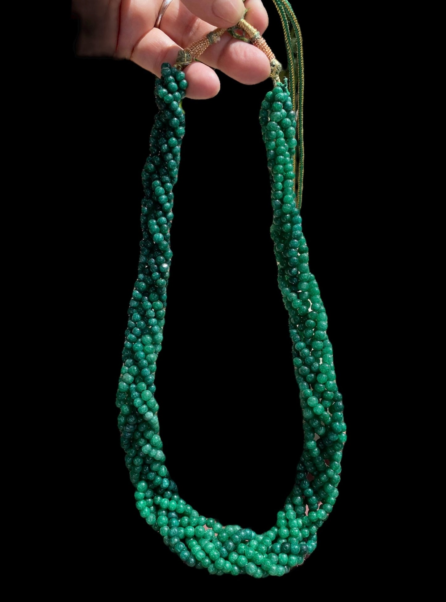 Vintage 6 Twist Strand Jade Necklace