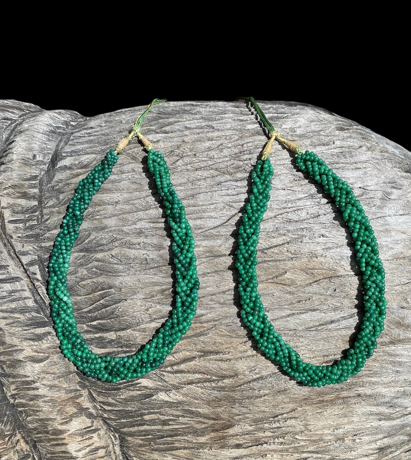 Vintage 6 Twist Strand Jade Necklace