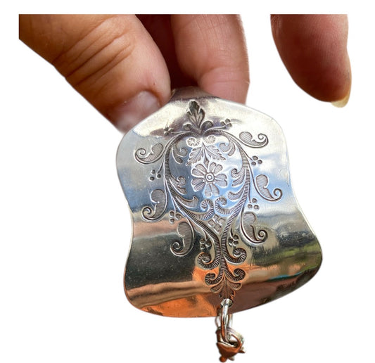 Custom Made Vintage Silver Spoon Cuff Bracelet sold