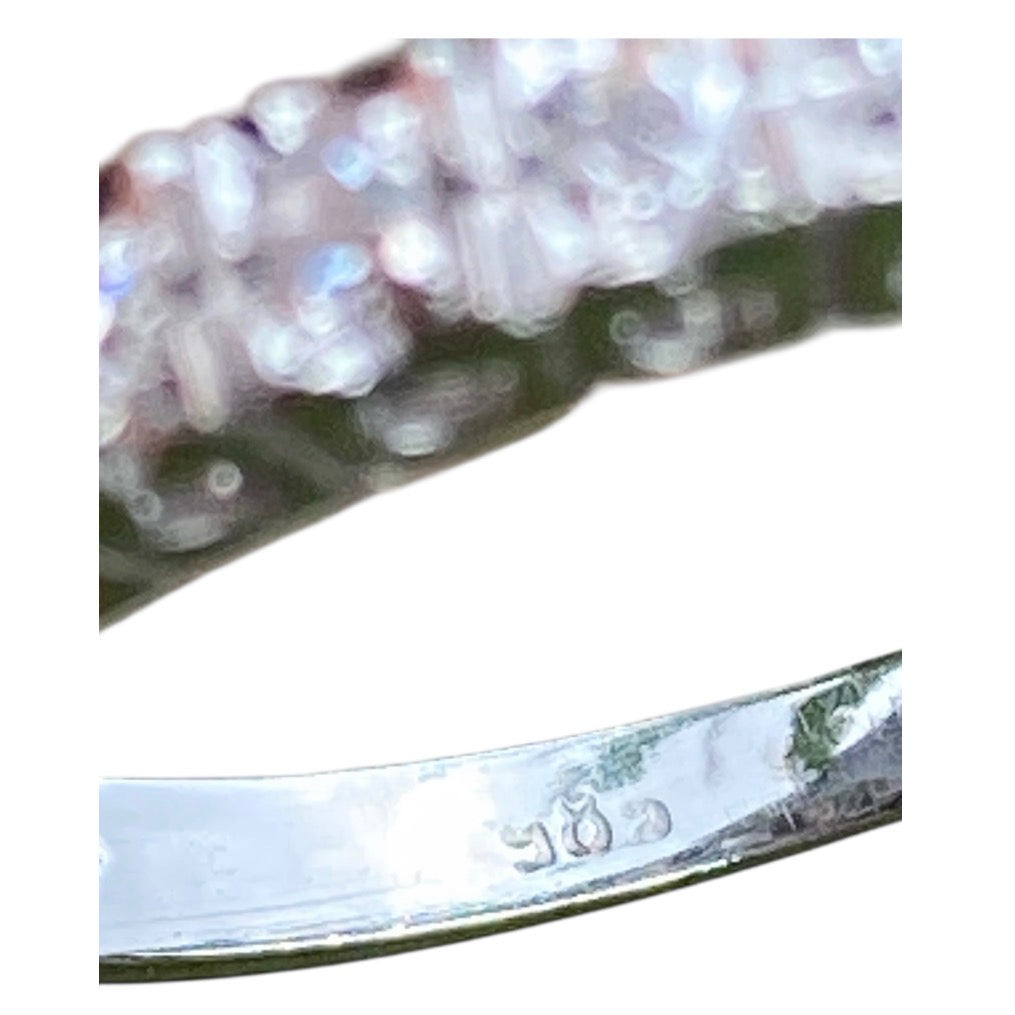 Vintage 7 Diamond Half Eternity Ring – 14K White Gold (Size 5)