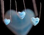 Ocean Blue Larimar Heart Pendant Varieties