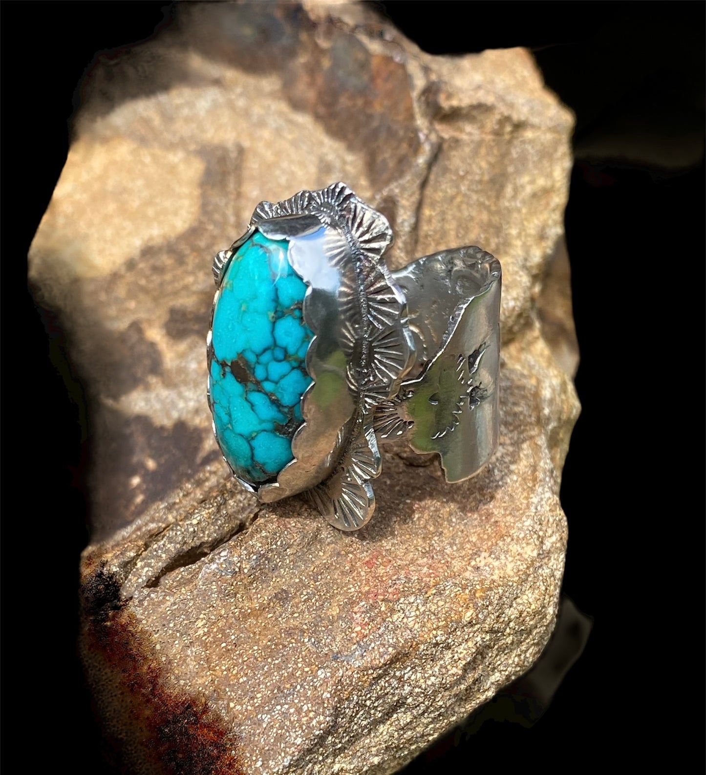 Handmade Cloud Mountain Turquoise Ring